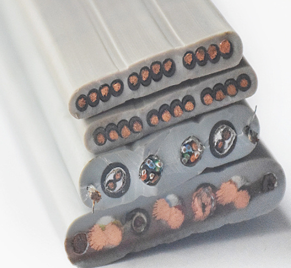 組合扁電纜?-電源+485+光纖隨行